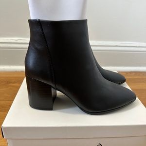 NWT Target A New Day Black Leather Ankle Boots Size 7.5